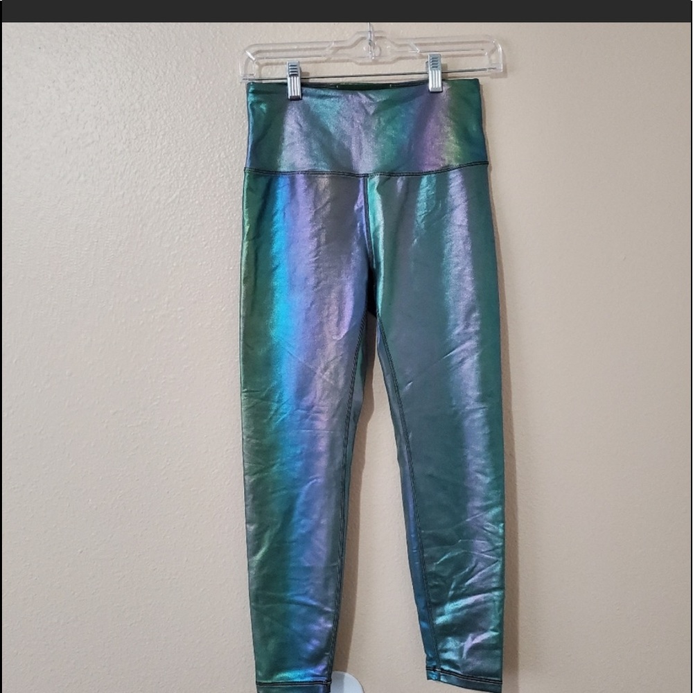 Zyia Rainbow Mirage Metallic Light n Tight Leggings 6-8